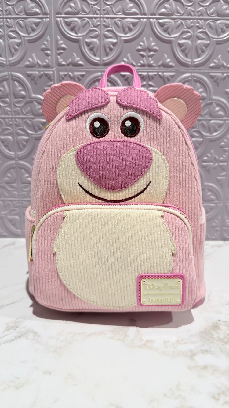 Disney Parks x Loungefly "Toy Story" Pastel Corduroy Lotso Mini Backpack NEW
